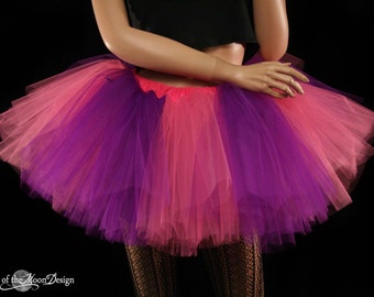 Monster tutu skirt adult extra puffy dance pink and purple ballerina petticoat roller derby--You Choose Size -- Sisters of the Moon