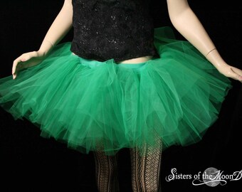tutu skirt Adult Monster Green extra poofy Fairy Fae Halloween Dance costume -- You Choose Size -- Sisters of the Moon