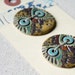 Carved Owl Buttons- ceramic