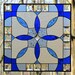 Shades of Blue Stained Glass Beveled Hanging Panel