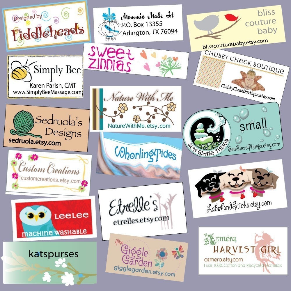Custom Fabric Craft Labels 100 Labels Washable