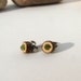 MINIATURE Rustic Dogwood Twig Wooden Stud Earrings by Tanja Sova