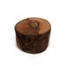 Yin Yang Chocolate Mocha Natural Log Rustic Ring or Trinket Box by Tanja Sova