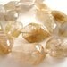 GOLDEN RUTILATED QUARTZ Polished Nugget Hand-Knotted Full Strand