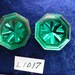 Vintage 22 mm Emerald Octagon Glass Stones 1 piece L 1017