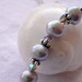 Bridal Necklace Silver Fresh Water Pearls and Swarovski Crystals on Sterling Silver Chain