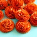 Button Mums Tissue Paper Flowers Bright Orange Wedding, Bridal Shower, Baby Shower Decor