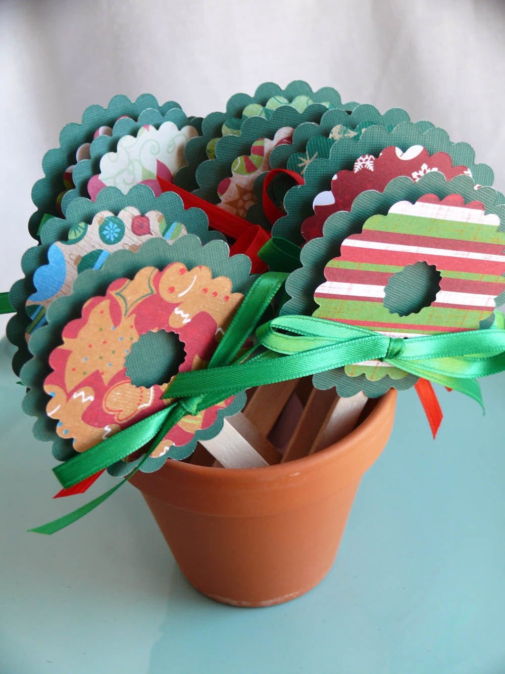 Christmas Cupcake Toppers Wreaths