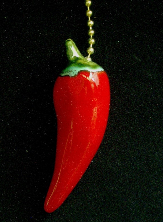 Red Hot Chili Pepper Decorative Ceiling Fan Pull Chain Spicy
