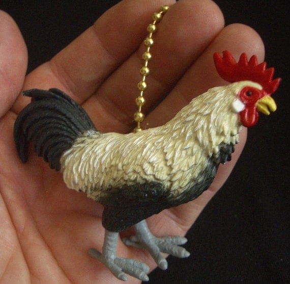 FAN PULL ROOSTER Ceiling Fan Pull Chain Farm Animal Home