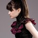 Black Satin and Organza Neck Corset
