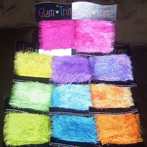 Fuzzy Turquoise Fabric Trim by Glam Trimz by BAKidAgain on Etsy