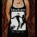 Bauhaus Bela Lugosi Gothic Darkwave 80s Rock Halter shirt Mini Dress S M L XL