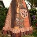Harvest SKIRT Hippie Patchwork Designer Applique Pocket Brown Orange Earthy Cotton Dress Designer by elyse oRiGiNaLs