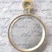 Antique Monocle Style Optical Lens RaRe DOUBLE LOOP Gold Brass German Antique Victorian Lens Diy Steampunk Pendant Prop