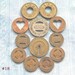 BRASS TOKENS Antique Victorian Ephemera Transit Railway Fare Token Coin Advertising DIY Jewelry Pendant Tag Steampunk