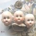 German Doll Heads PAINTED LADIES GoTHiC & EeRIe Antique Frozen Charlotte Doll Body Head Part Assemblage Diy Jewelry
