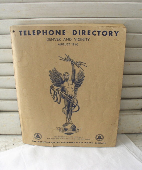 1940 phone book DENVER COLORADO