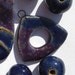COMPONENT CLEARANCE 40% OFF - Cobalt and Purple Blue Stoneware Toggle