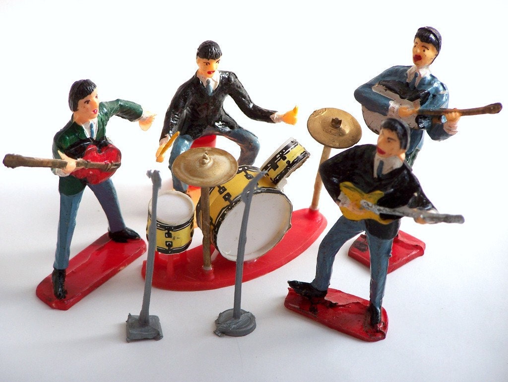 Set Of Beatles Cake Toppers 3481