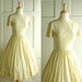 1950s Dress --- Vintage Yellow Polka Dot Day Dress