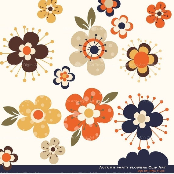 Items similar to Fall Flower Clip Art - Change on Etsy