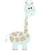 Baby Blue Giraffe Clip Art