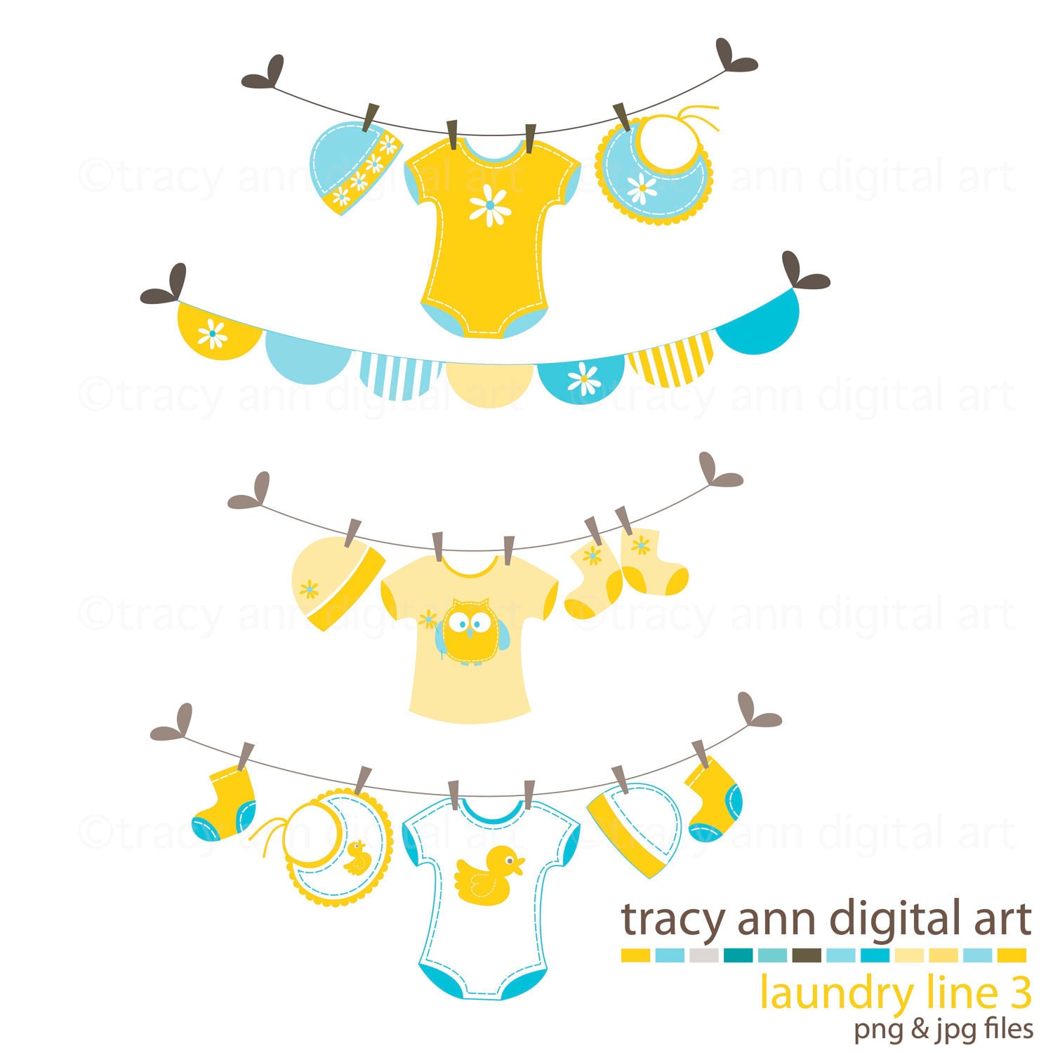 free baby clothes line clipart - photo #42