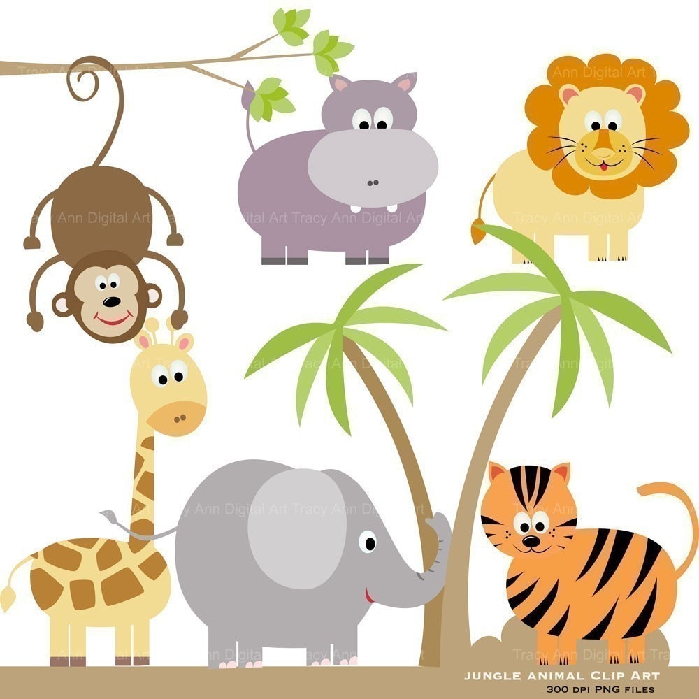 Jungle Animal Clip Art Original Zoo Jungle by 