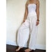 Boho Hippie White Soft Cotton Comfy Pants S M L XL ( one fit all most)