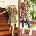 Sale 15 % off Green Floral Blouse Dress one fit all most (S 2)