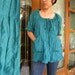 Sale 25 % off Short Boho Curly cotton Blouse S - XL