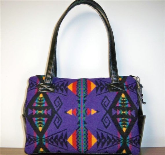 Purple Passion Pendleton Wool Purse Handbag Shoulder Bag