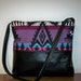 Pendleton Wool Black Leather Purse Messenger Shoulder Bag Large