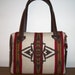 Pendleton Wool Purse Handbag Shoulder Bag Brown Leather
