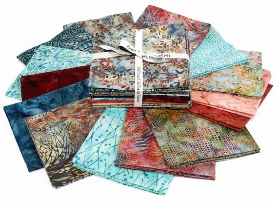 Hoffman table Batiks ELDERBERRY fat quarters made Fat 14 with FQs runners Bali Quarters Fabric