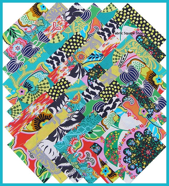 Amy Butler LARK GLAMOUR 5 Quilting Fabric Squares