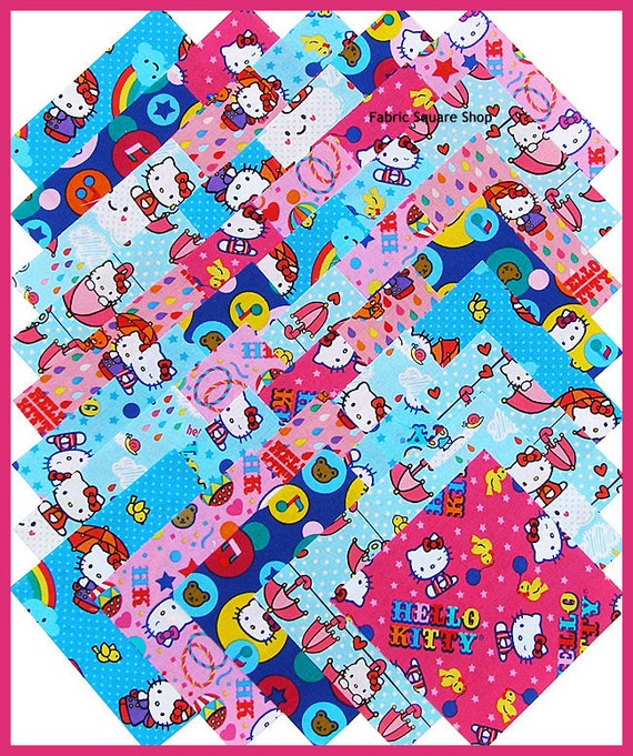 david-textiles-hello-kitty-5-fabric-quilting-squares