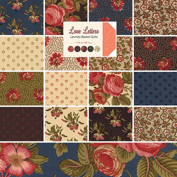 Laundry Basket Quilts LOVE LETTERS 5 Charm Pack Fabric