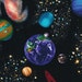 By the Yard Timeless Treasures SOLAR SYSTEM Black C8219 Fabric
