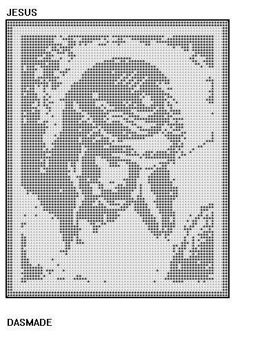 Jesus Christ Cross filet crochet doily mat wall hanging afghan