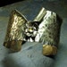 Hammered Brass Flower Cuff with Citrine - Buttercup Sun