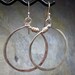 Sterling Silver Hoop Earrings Dangle Large - City Lights