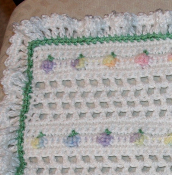 Crochet baby doll blanket afghan 15x13 by ...