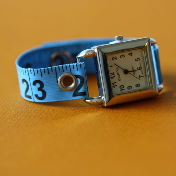 Tape Measure Watch in Blue