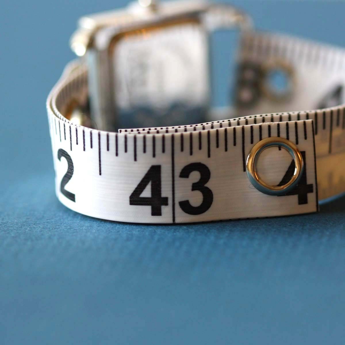 Tape Measure Watch in White