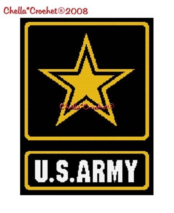 Instant Download Chella Crochet Army Military Afghan Crochet