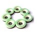 7 Vintage buttons, plastic buttons, 3 layers pattern, light green, white, grey, 13mm