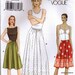 Very Easy Skirt and Slip for Women Sewing pattern Medium 3 sizes Vogue 7689