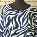 Plus Size Tunic Zebra Striped